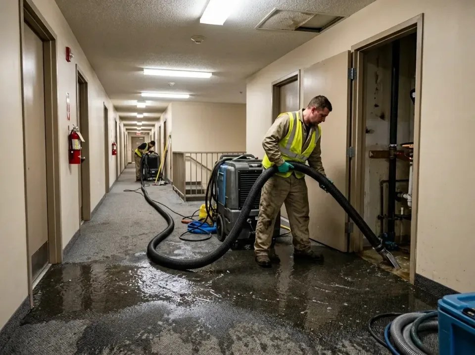 multi-unit-apartment-hallway-f-005 — frequently asked questions, Emergency Burst Pipe Water Extraction & Removal in Eagle Gr…